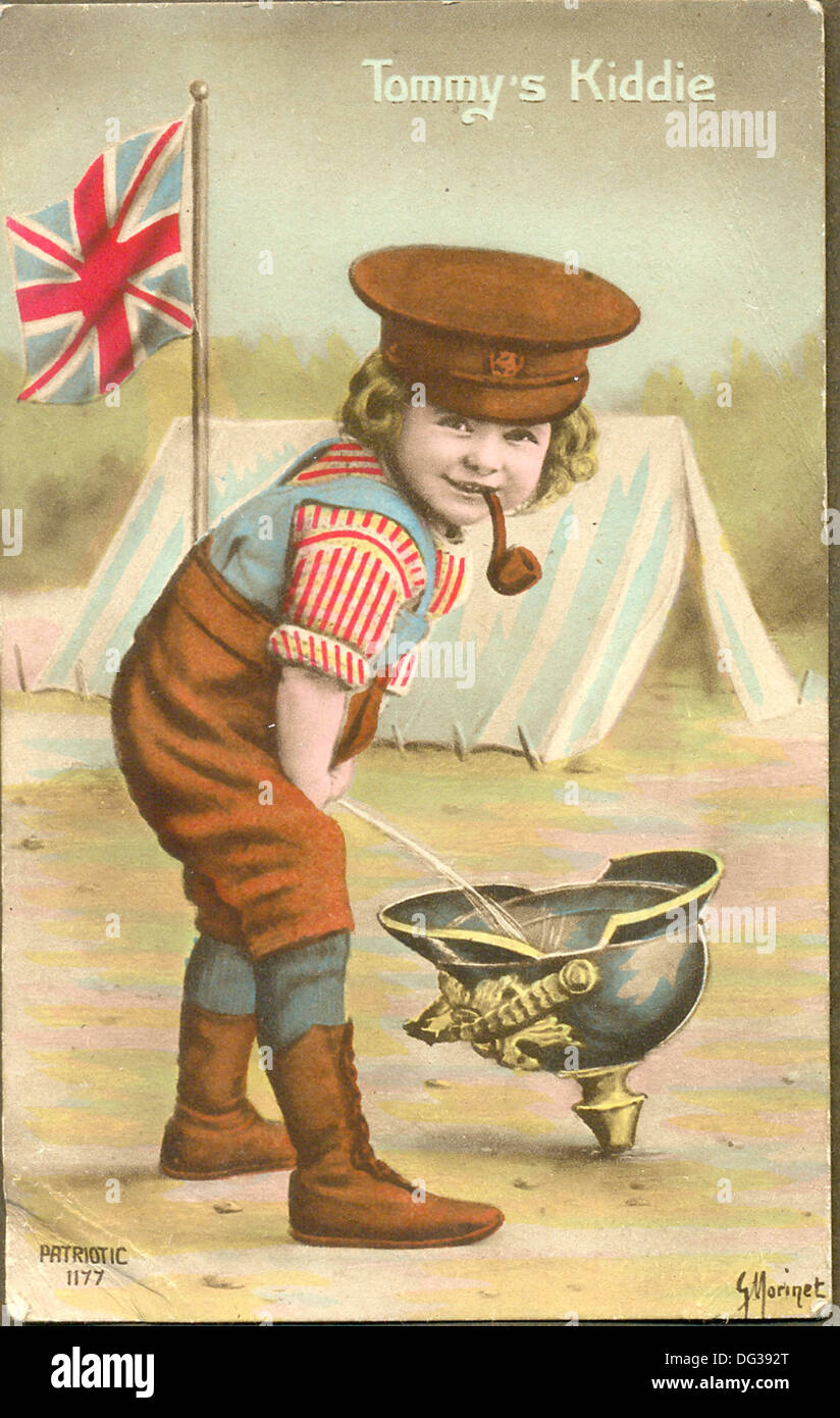 La Première Guerre mondiale carte postale impoli Français Banque D'Images