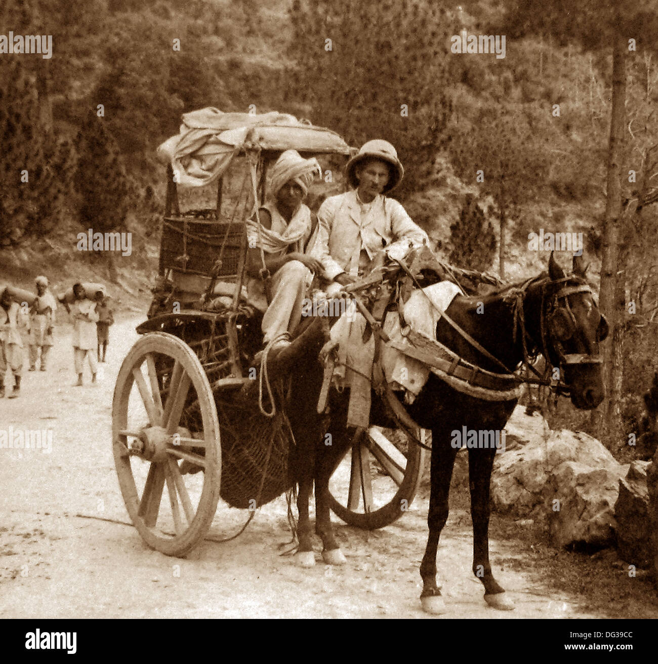 Inde - Cachemire - un satel - début des années 1900 Banque D'Images