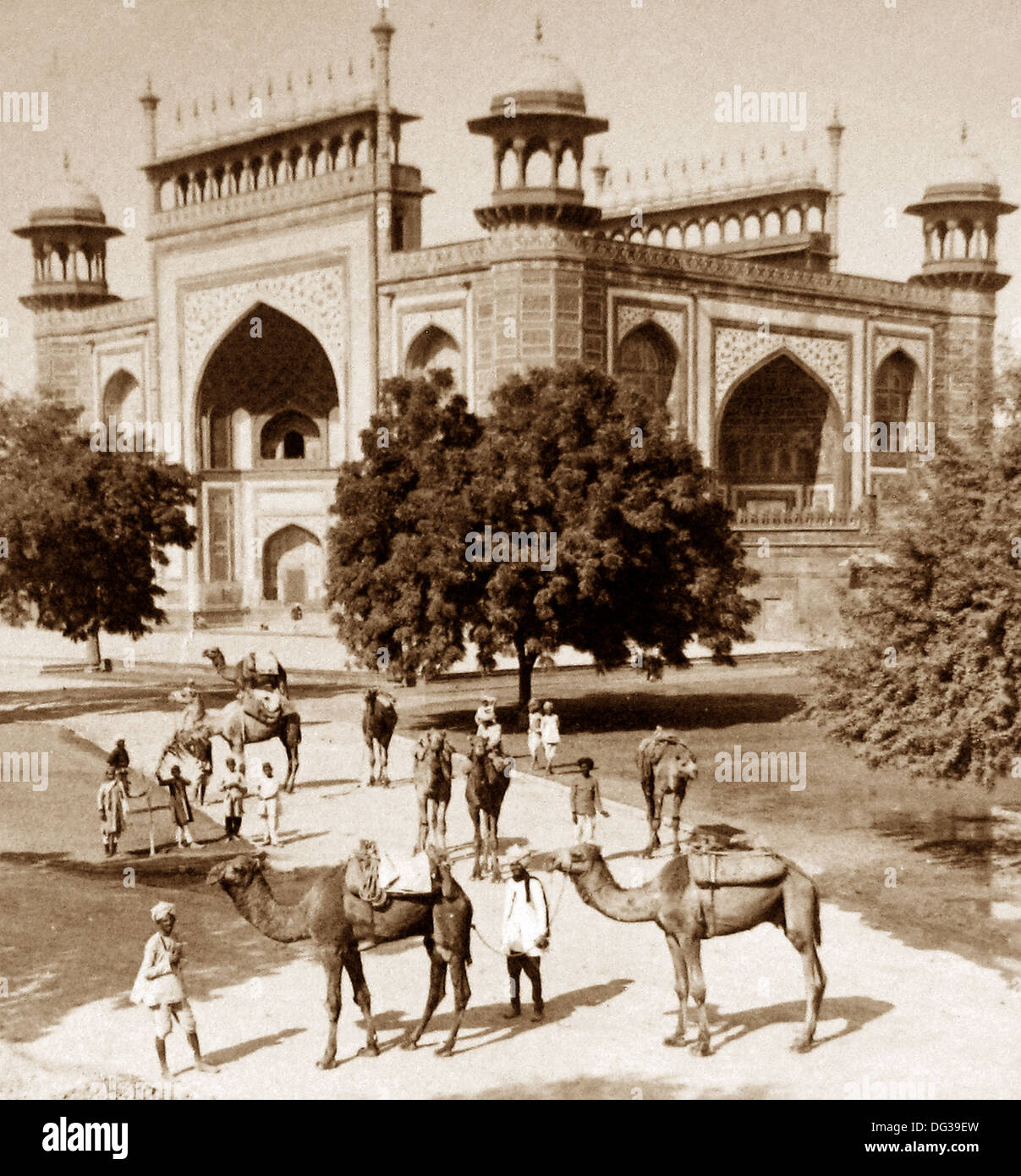 Inde - Taj Mahal Agra début des années 1900 Banque D'Images