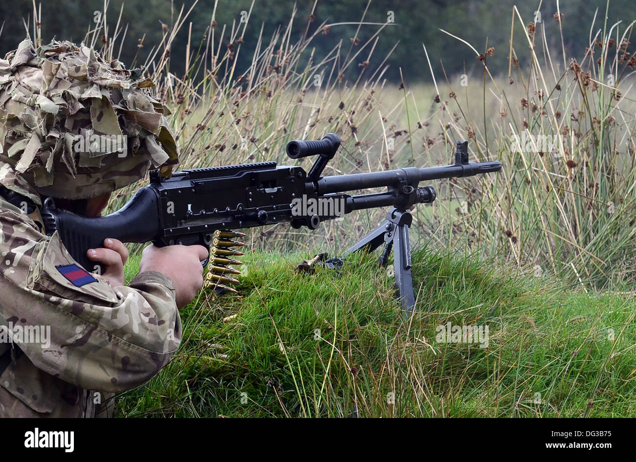 Welsh Guards Sennybrige Brecon Gammes de tir réel Banque D'Images