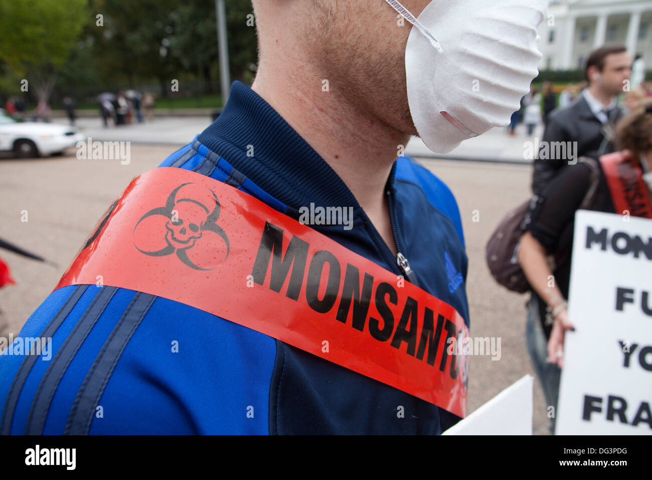 Anti-Monsanto protester - Washington, DC USA Banque D'Images