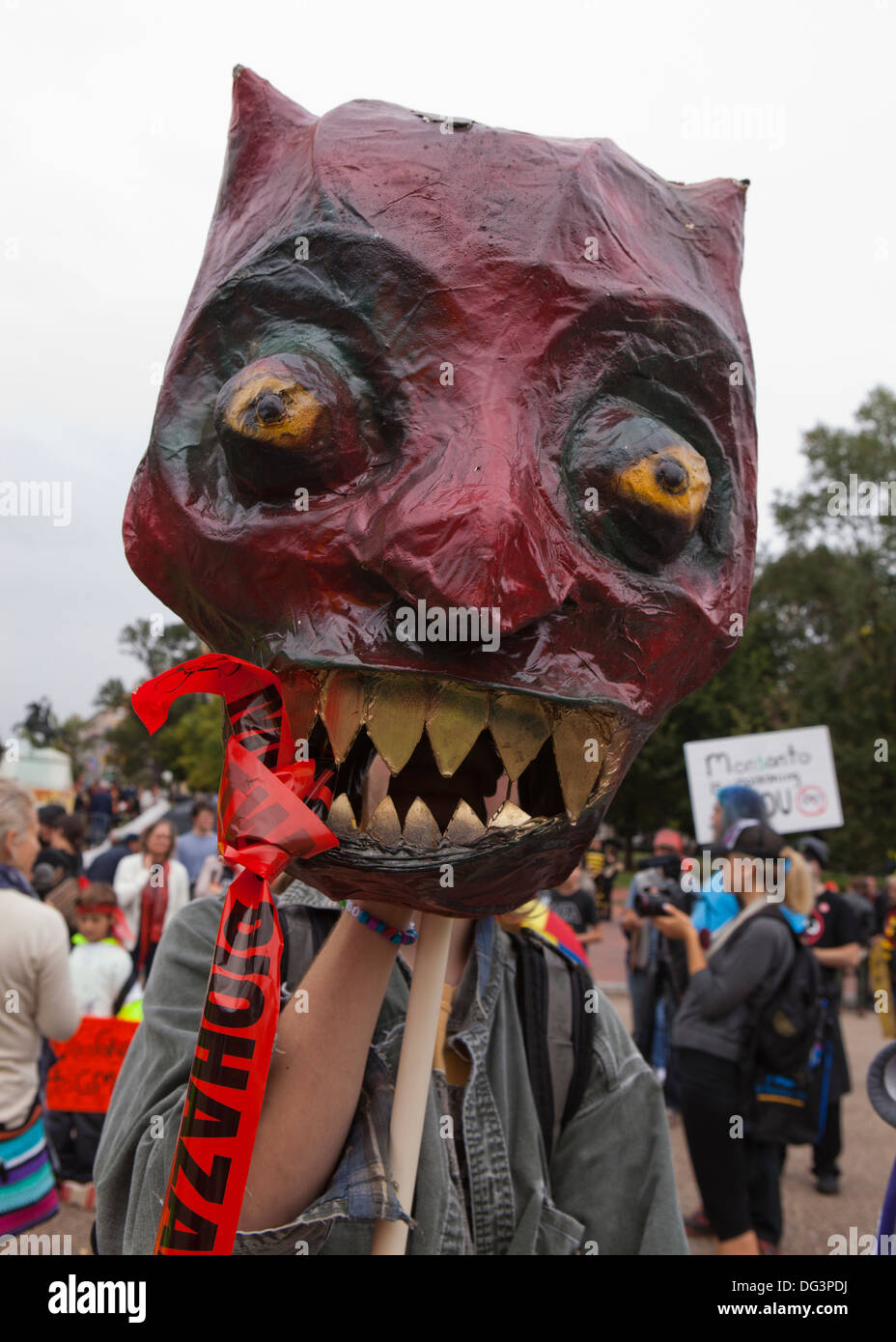 Anti-Monsanto protester - Washington, DC USA Banque D'Images
