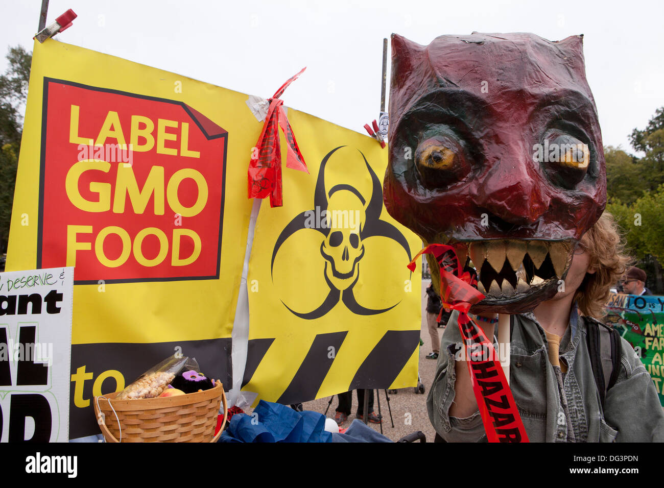 Anti-Monsanto protester - Washington, DC USA Banque D'Images