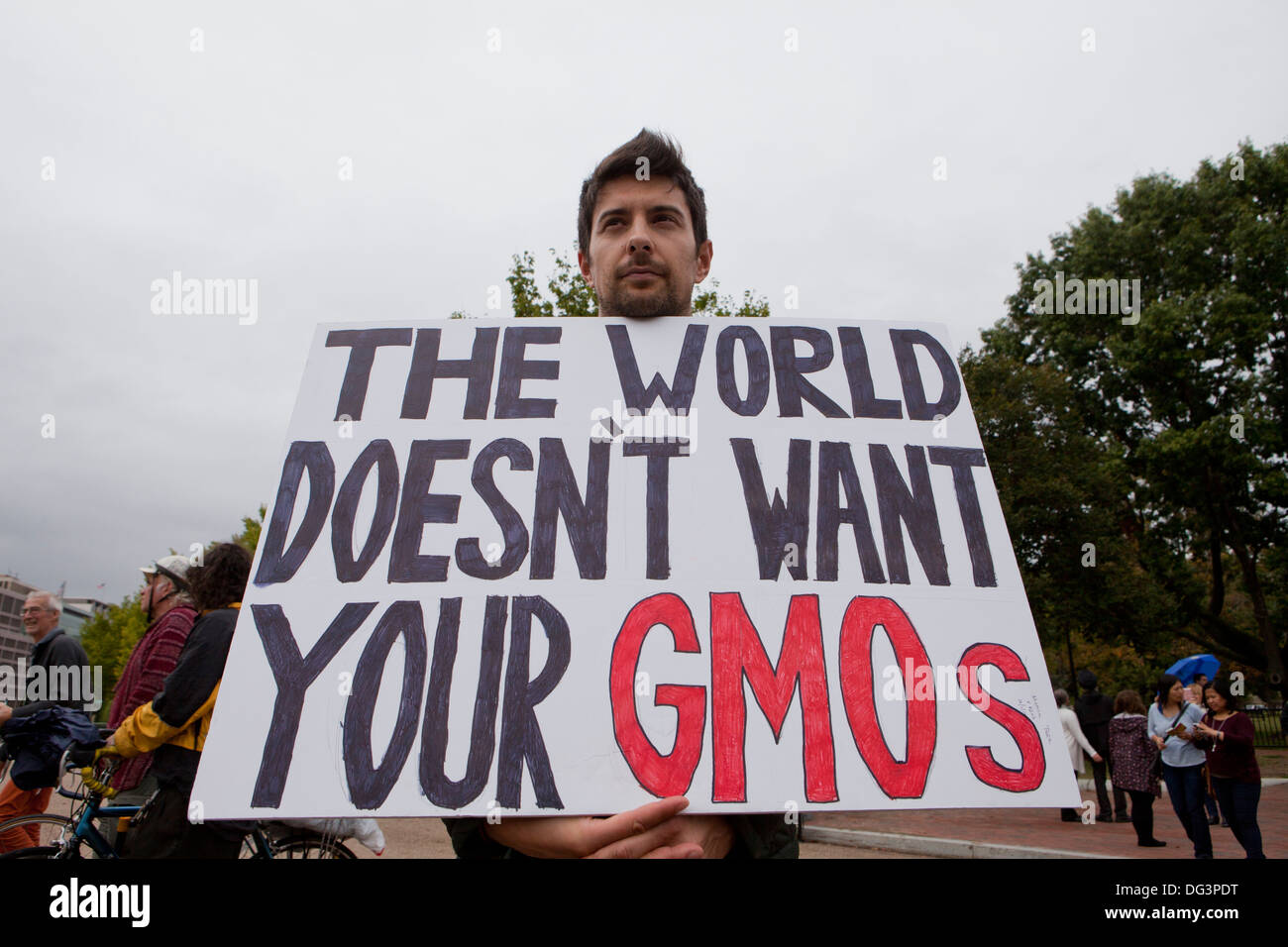Anti-Monsanto protester - Washington, DC USA Banque D'Images