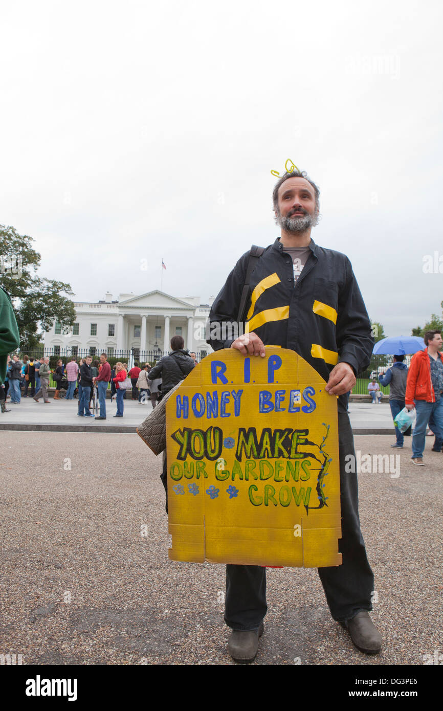 Anti-Monsanto protester - Washington, DC USA Banque D'Images