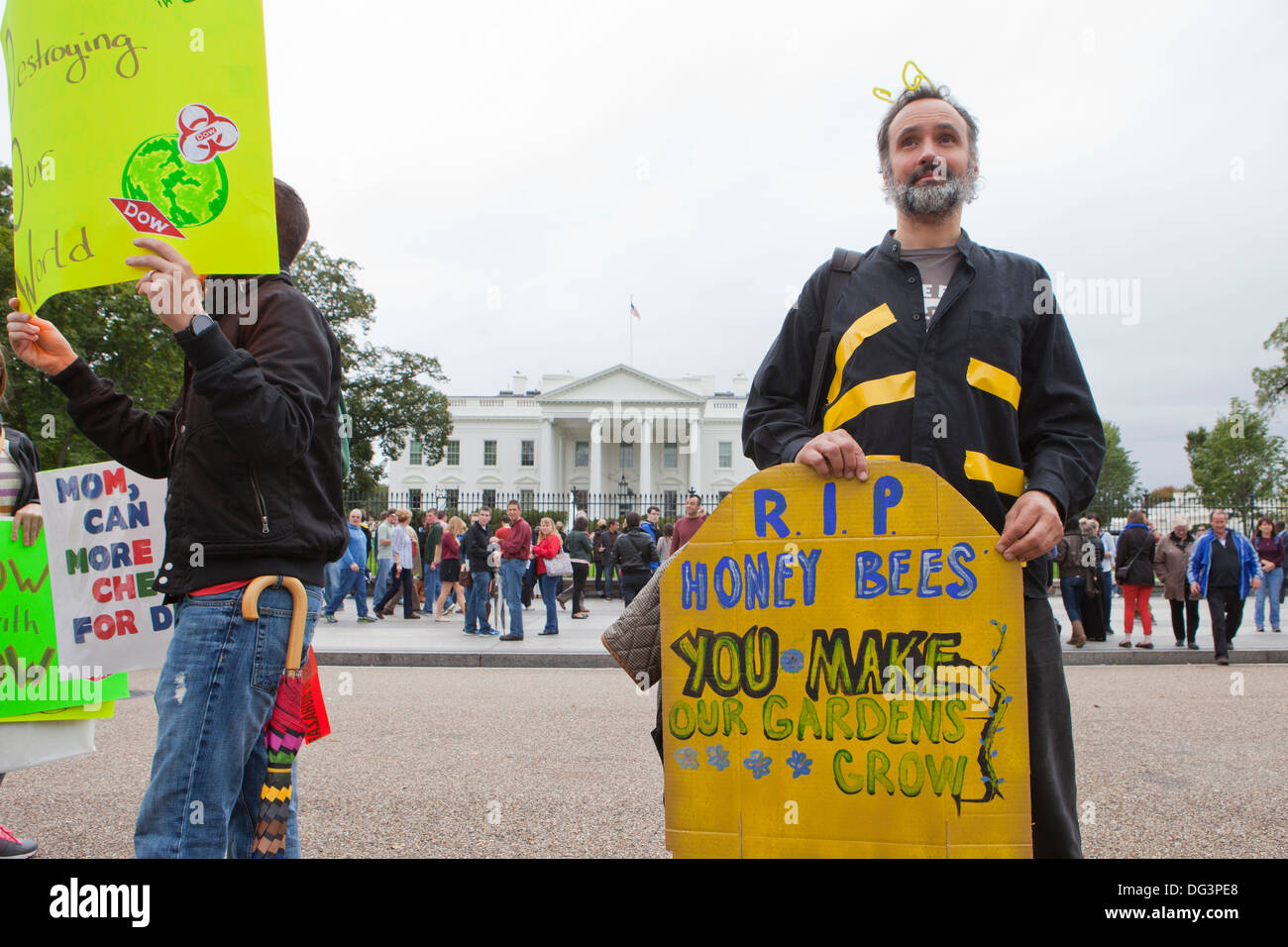 Anti-Monsanto protester - Washington, DC USA Banque D'Images