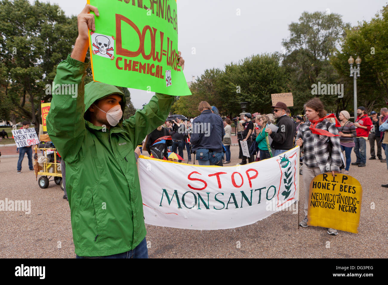 Anti-Monsanto protester - Washington, DC USA Banque D'Images