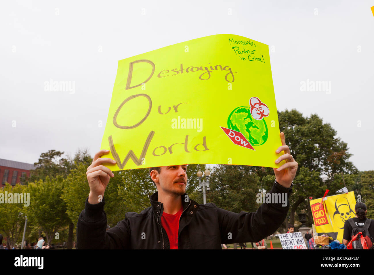 Anti-Monsanto protester - Washington, DC USA Banque D'Images