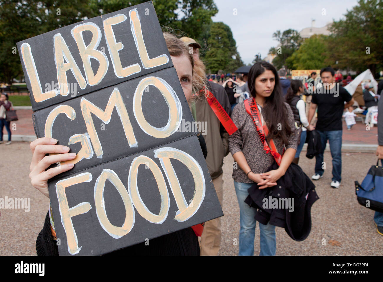 Anti-Monsanto protester - Washington, DC USA Banque D'Images