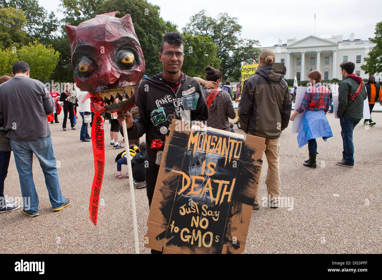 Anti-Monsanto protester - Washington, DC USA Banque D'Images