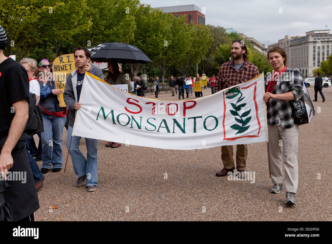 Anti-Monsanto protester - Washington, DC USA Banque D'Images