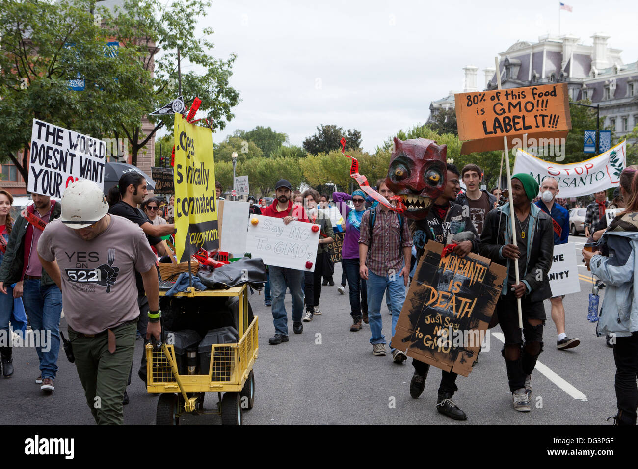 Anti-Monsanto protester - Washington, DC USA Banque D'Images