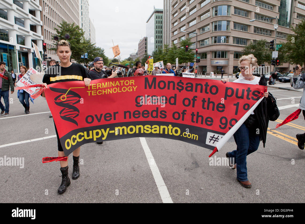 Anti-Monsanto protester - Washington, DC USA Banque D'Images