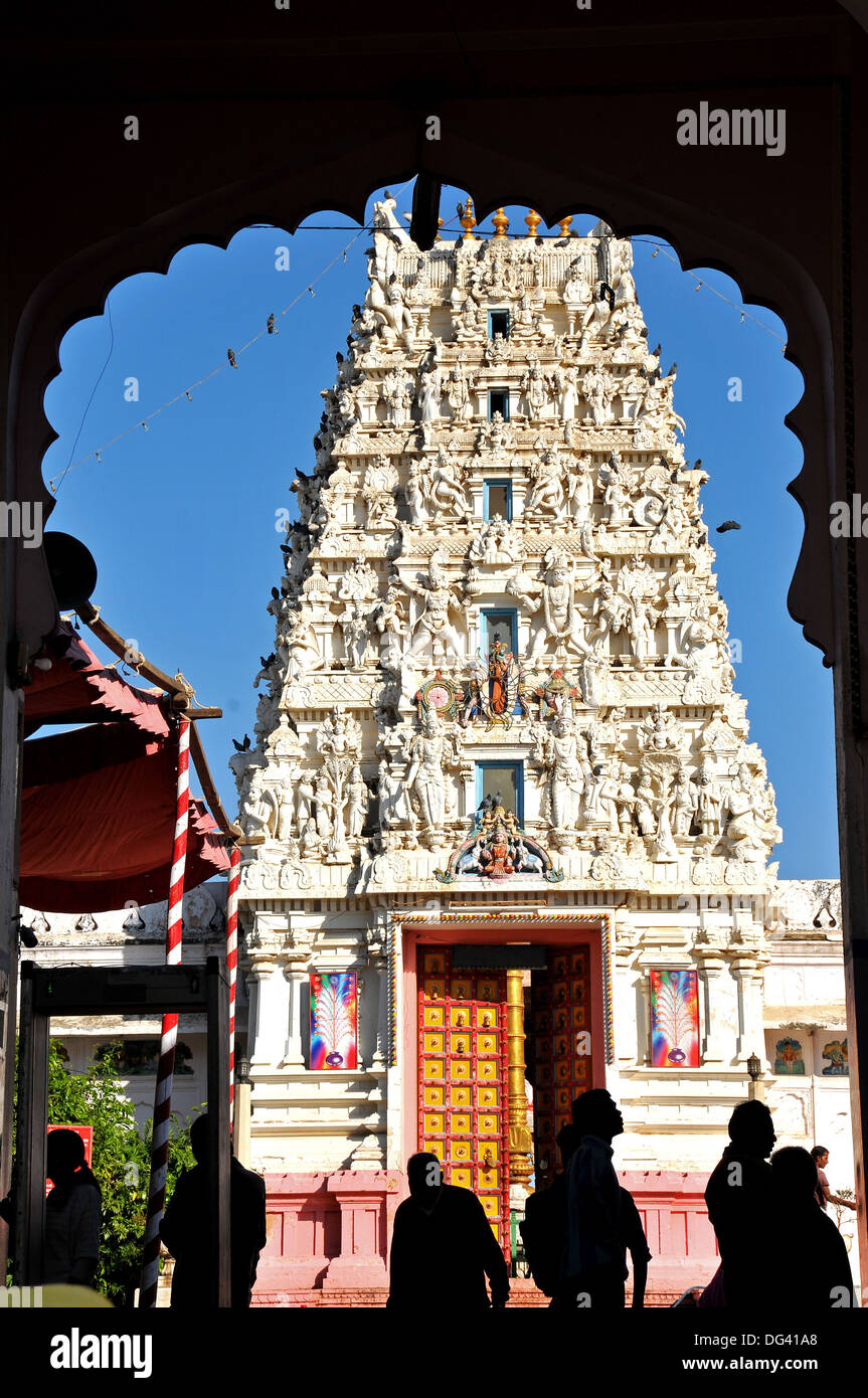 Hindu temple dédié à Krishna, Pushkar, Rajasthan, Inde, Asie Banque D'Images
