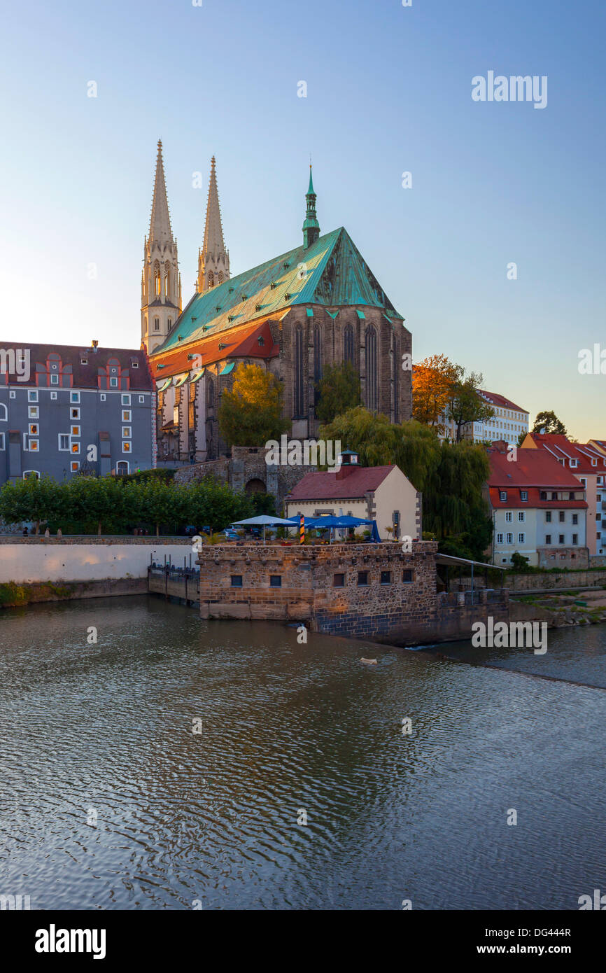 Allemagne/Saxe/Görlitz Görlitz, vue sur la ville avec l', 'Peterskirche 03 Oct 2013 Banque D'Images