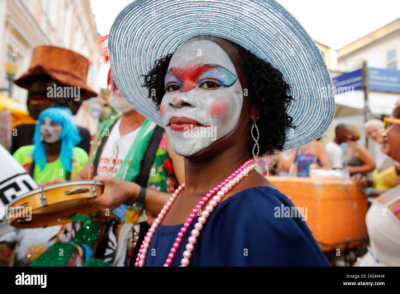 Salvador carnaval de rue dans le Pelourinho, Bahia, Brésil, Amérique du Sud Banque D'Images