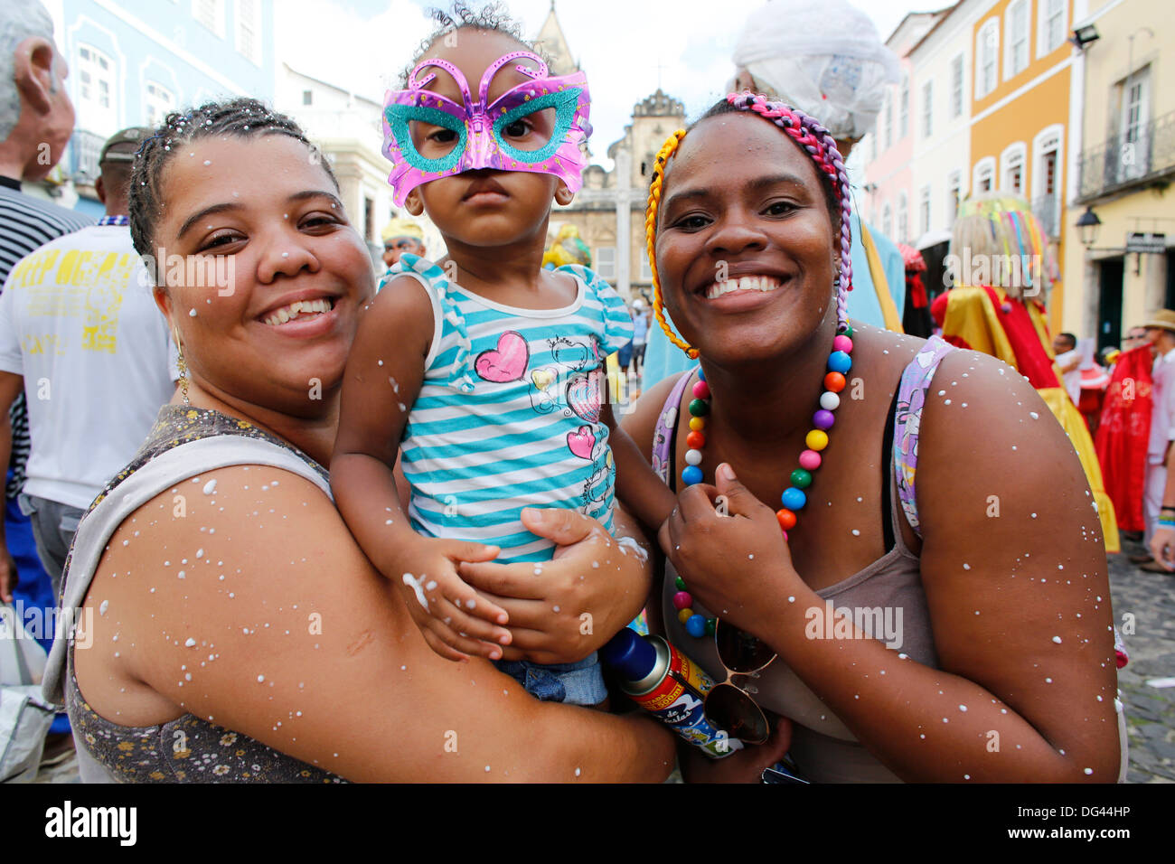 Salvador carnaval de rue dans le Pelourinho, Bahia, Brésil, Amérique du Sud Banque D'Images