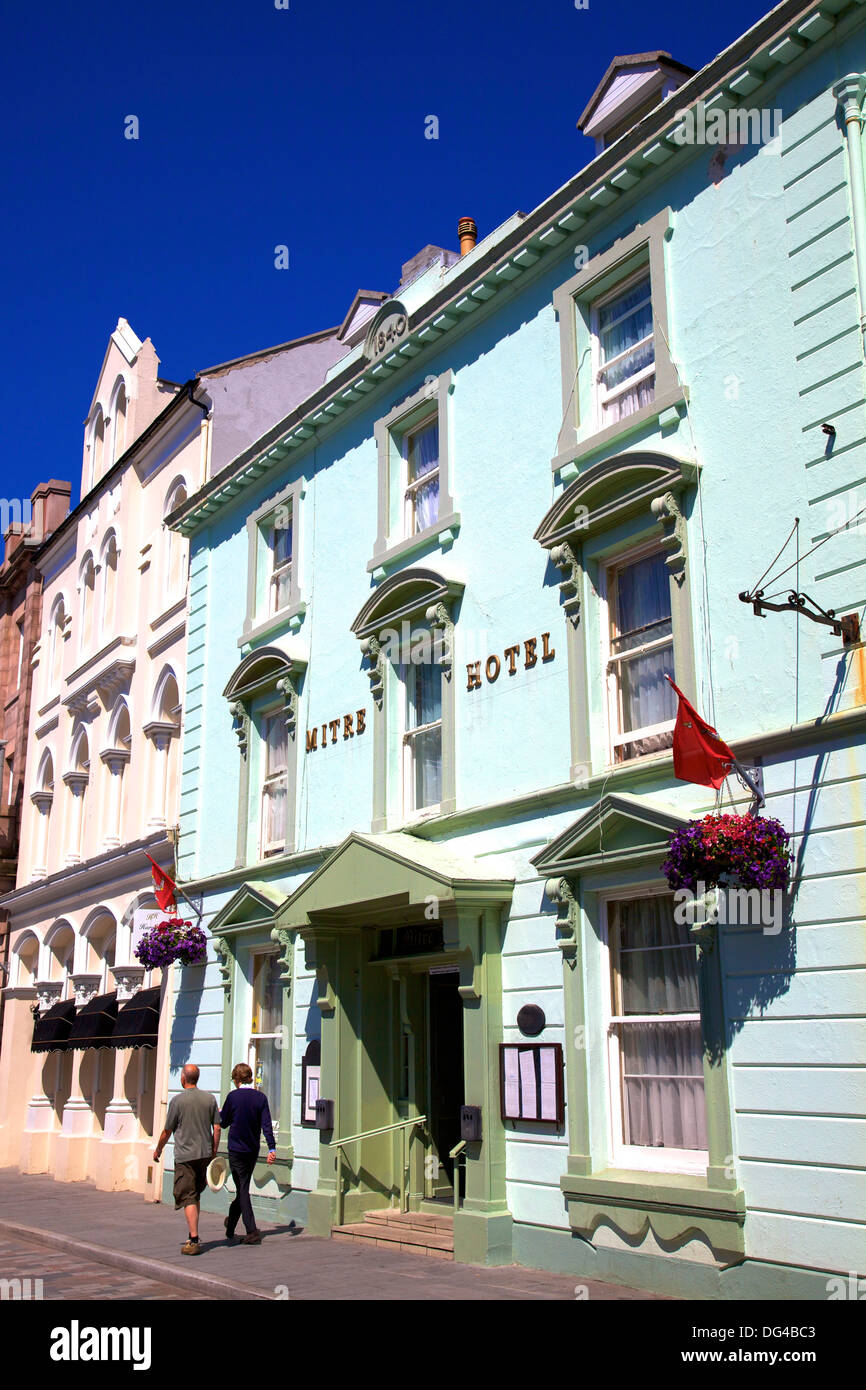 Scène de rue, Ramsey, Ile de Man, de l'Europe Banque D'Images