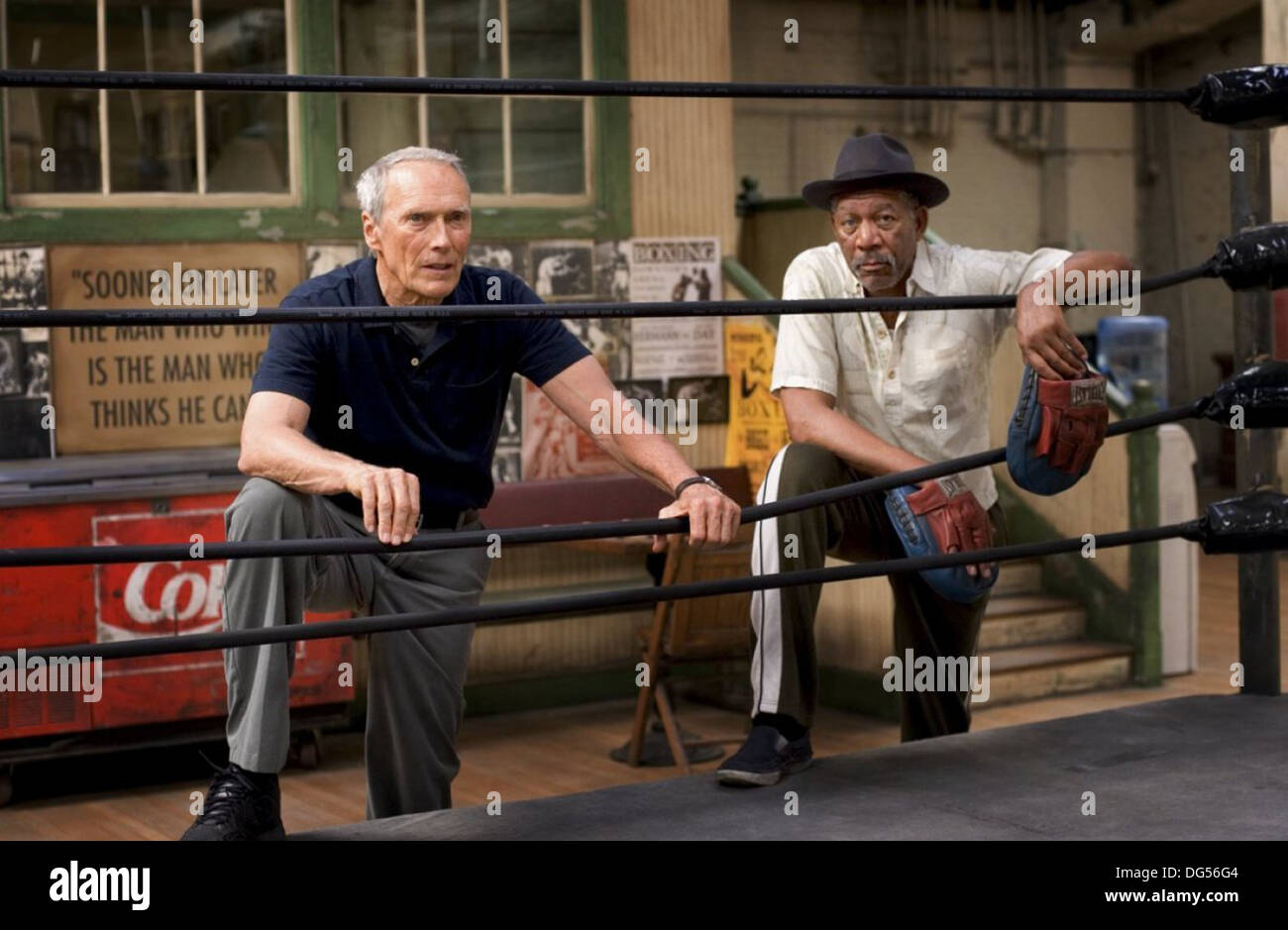 MILLION DOLLAR BABY 2004) CLINT EASTWOOD MORGAN FREEMAN, CLINT EASTWOOD DIR) COLLECTION MOVIESTORE LTD Banque D'Images