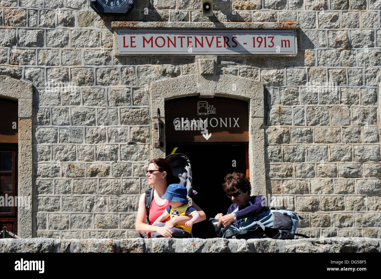 La station de funiculaire du Montenvers, Chamonix, France Banque D'Images