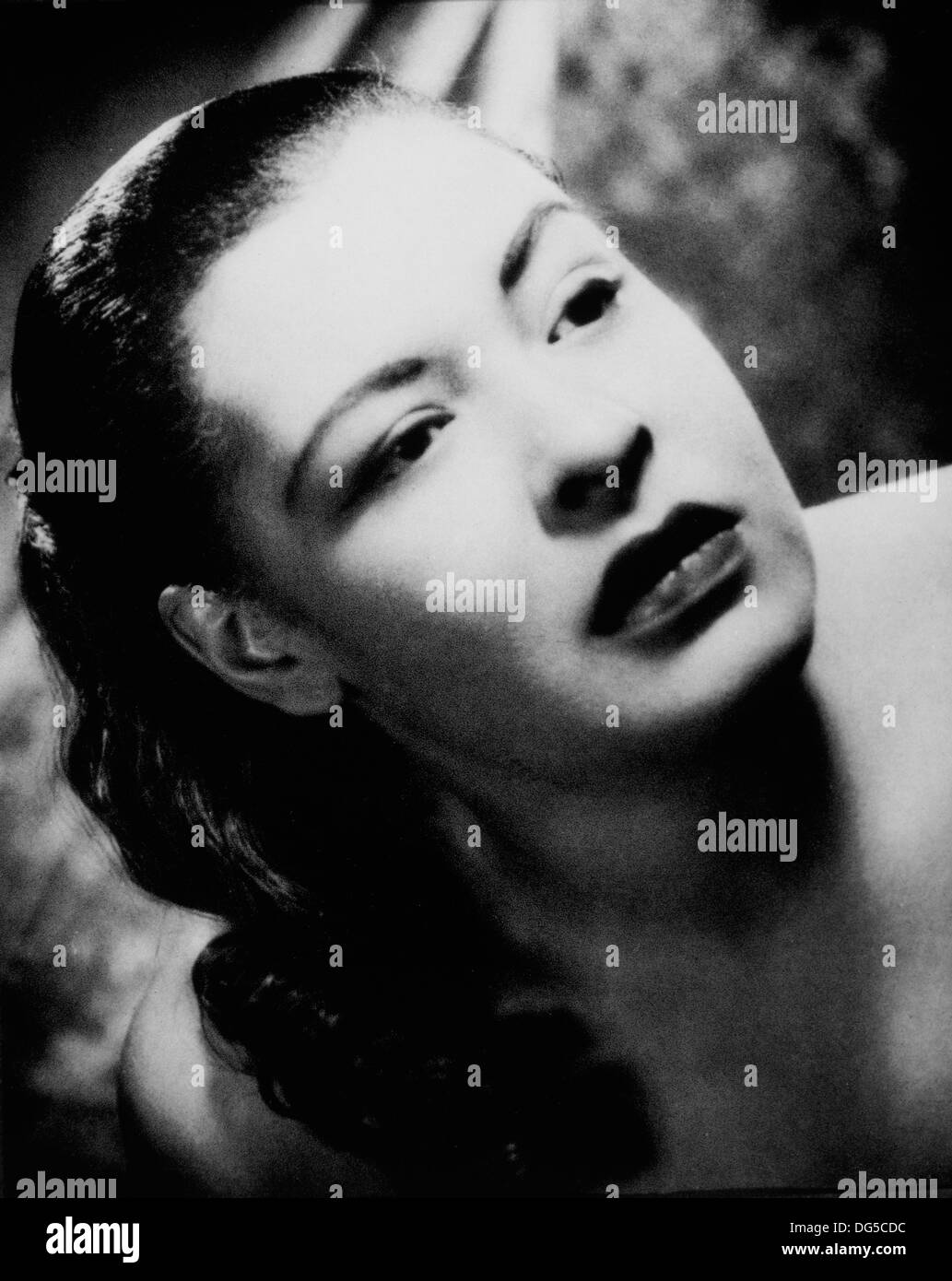 Billie Holiday, chanteuse de jazz et blues, Portrait, 1955 Banque D'Images