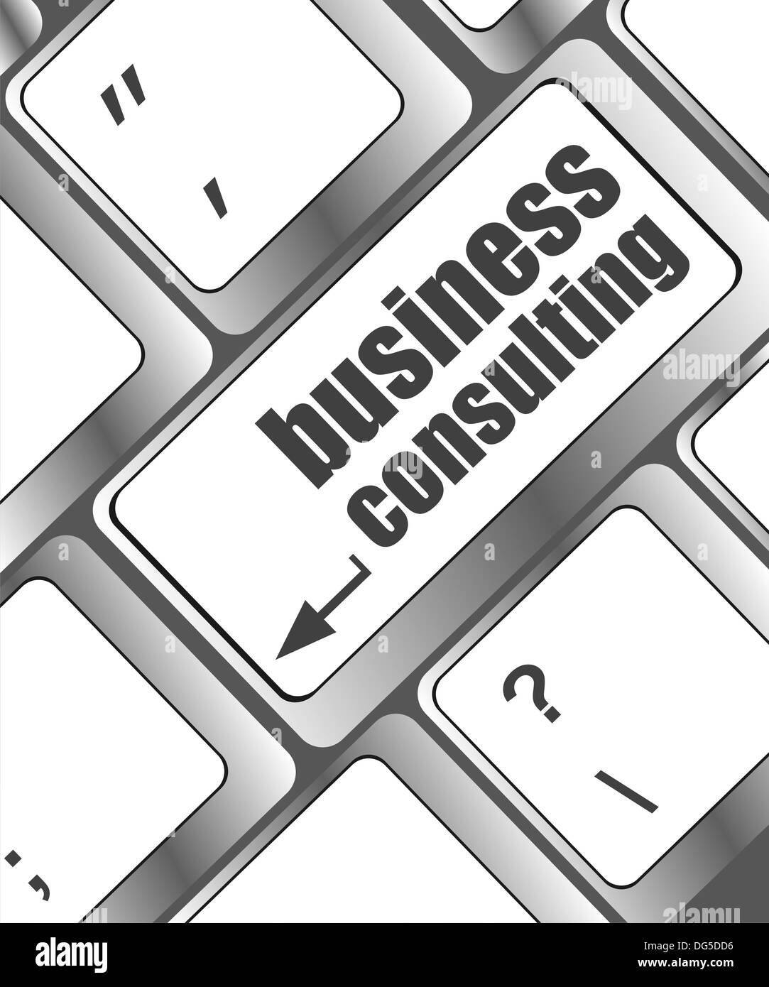 Clavier de l'ordinateur avec business consulting business concept clé. Banque D'Images