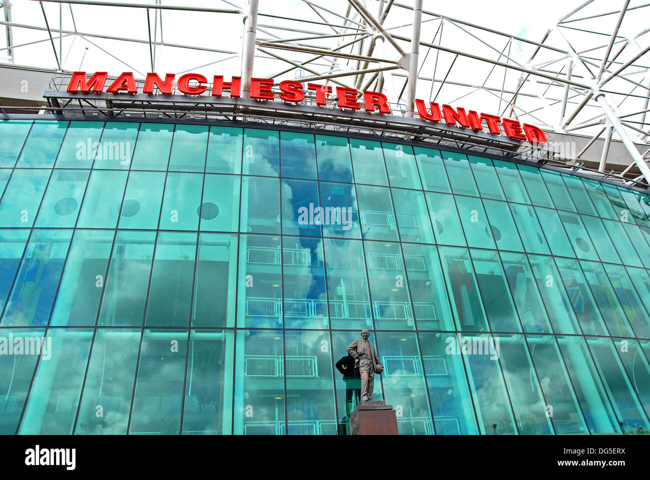 Le stade de football Old Trafford la maison de Manchester United FC Banque D'Images