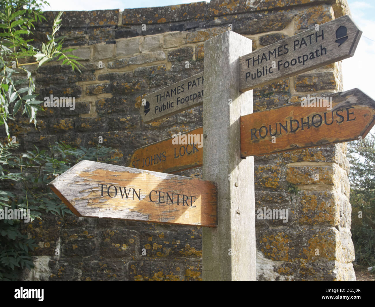 Direction, Lechlade, Angleterre Banque D'Images
