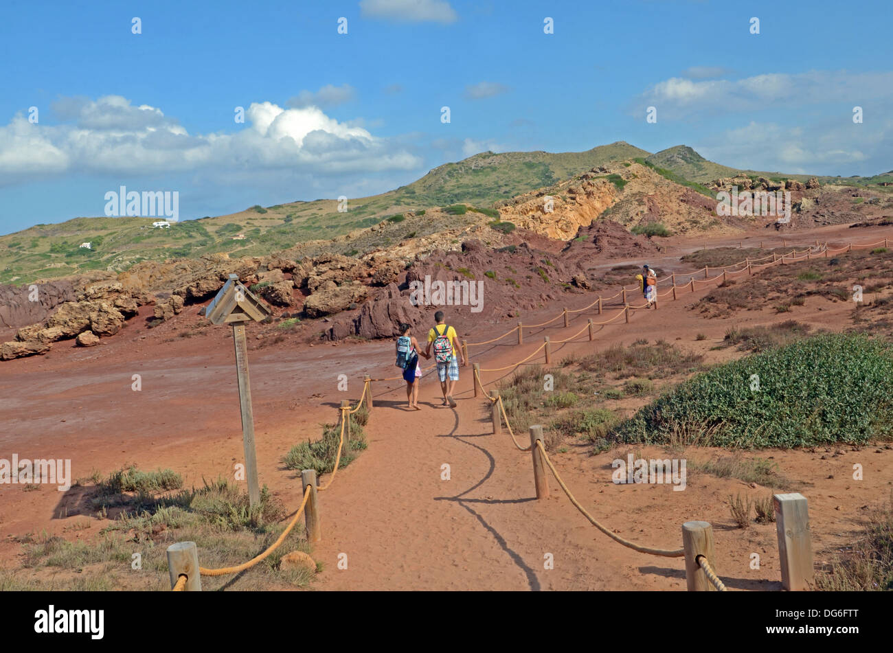 Cami des cavalls (Cheval Chemin), le chemin qui mène de Binimel-la à Cala Pregonda beach. Banque D'Images