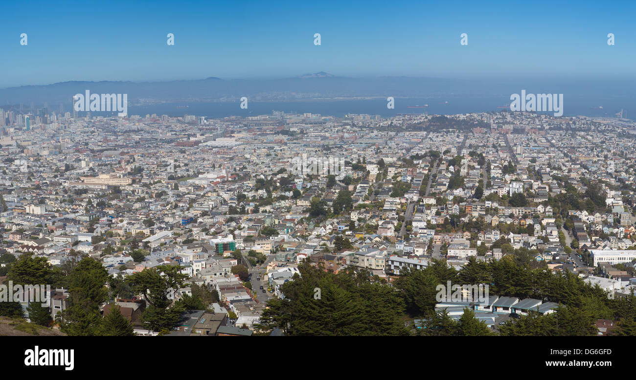 San Francisco, vue panoramique sur le quartier de Mission Banque D'Images