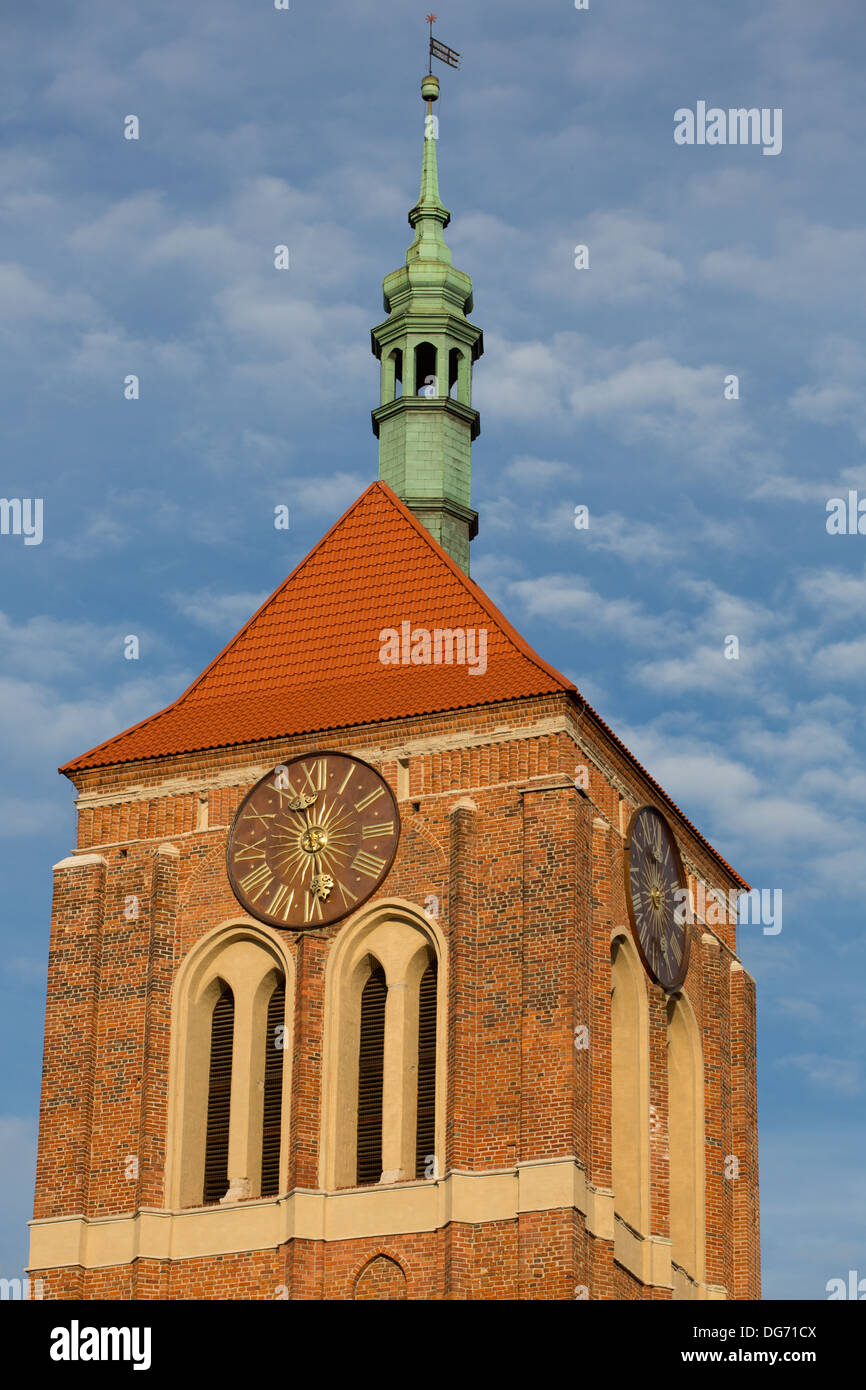 Détail de l'église classique dans la vieille ville de Gdansk, Pologne Banque D'Images