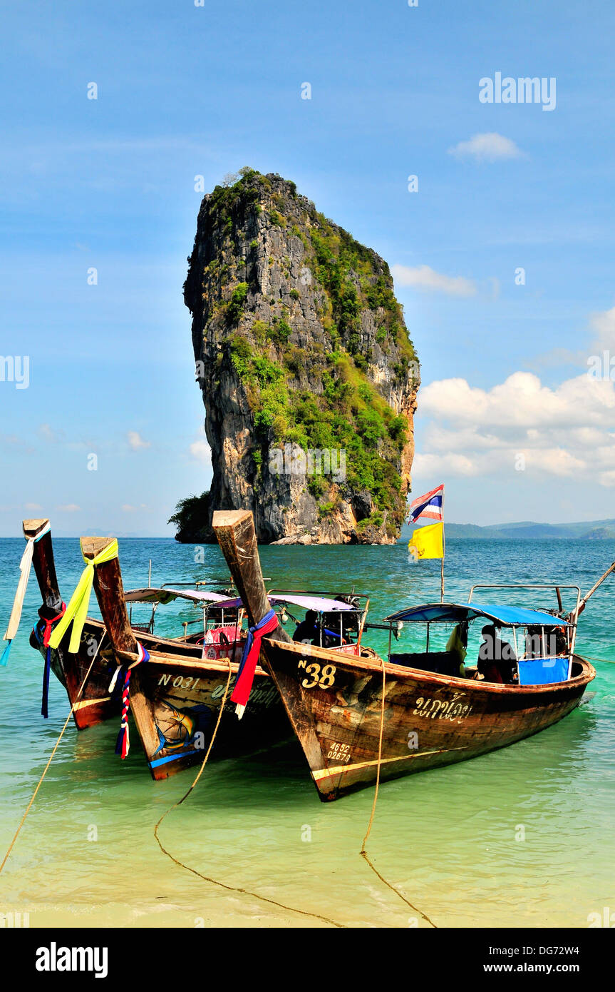 Îles et plages de la Thaïlande - Koh Poda (Krabi) Banque D'Images