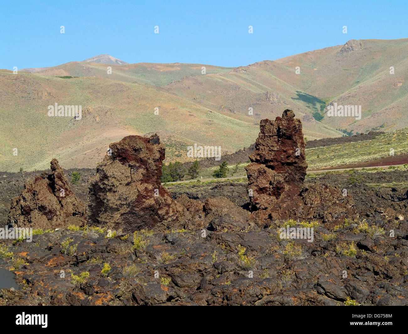 Rochers de lave, des cratères de la Lune National Monument, Colorado Banque D'Images