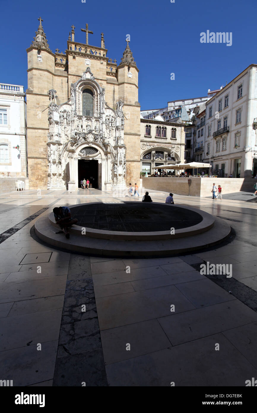 Le Monastère de Santa Cruz et Praça 8 de Maio à Coimbra centre historique Banque D'Images