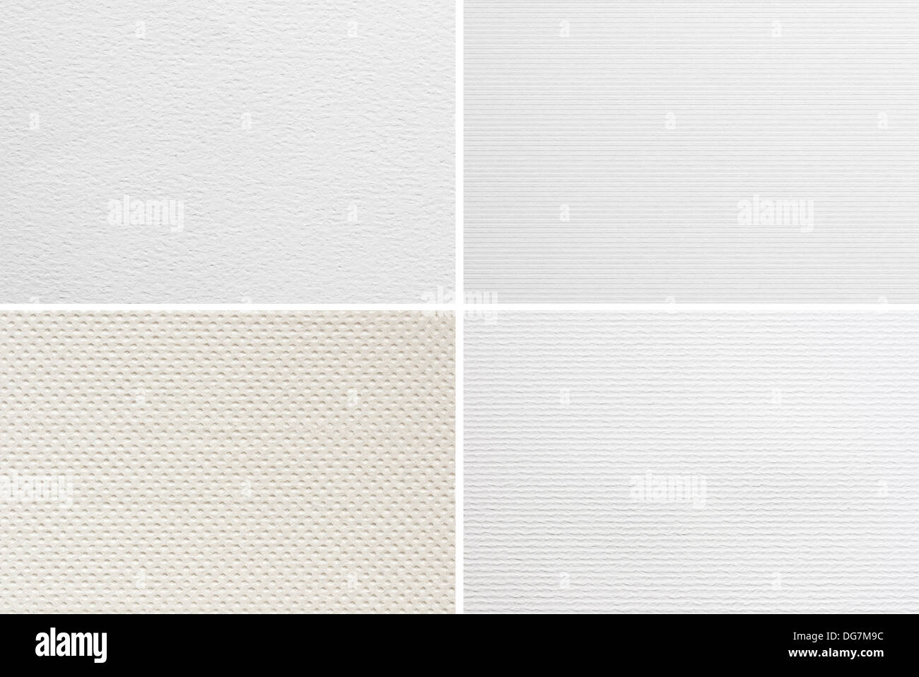 Jeu de textures de papier aquarelle blanc Banque D'Images Jeu de textures de papier aquarelle blanc Banque D'Images