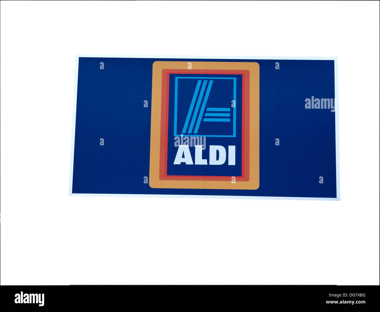 Gros plan du logo Aldi ou du logo UK Banque D'Images