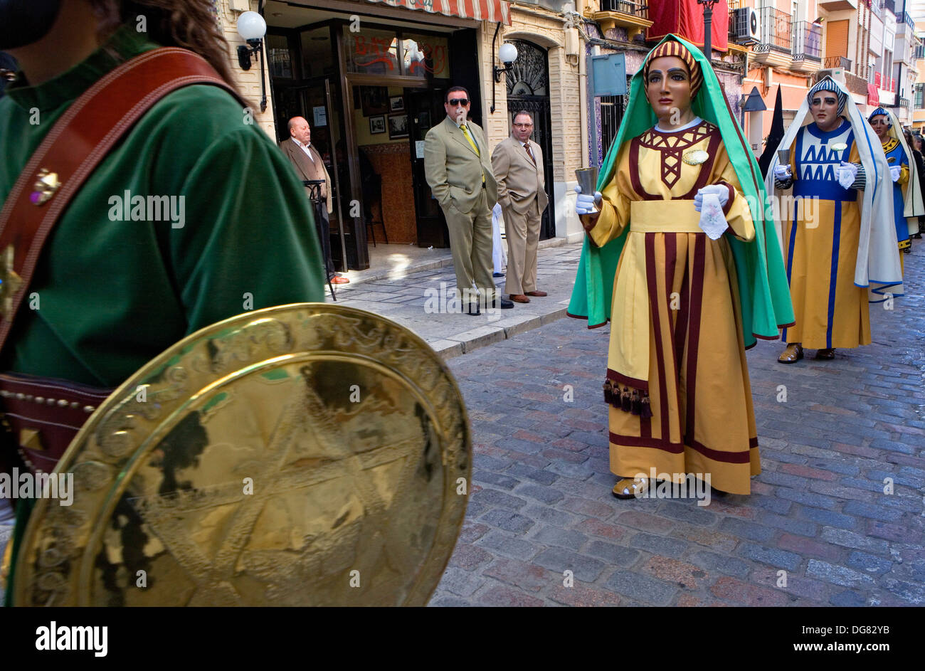 'FigurasÂ».La Semaine Sainte. Dimanche de Pâques.Puente Genil. CÃ³Rdoba province. Espagne Banque D'Images