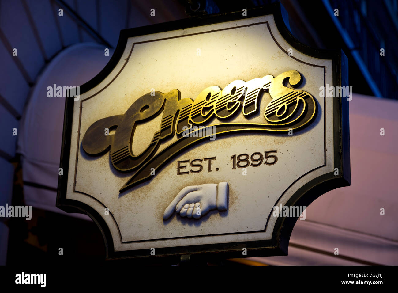 'Cheers' bar signe, Boston, Massachusetts, USA Banque D'Images