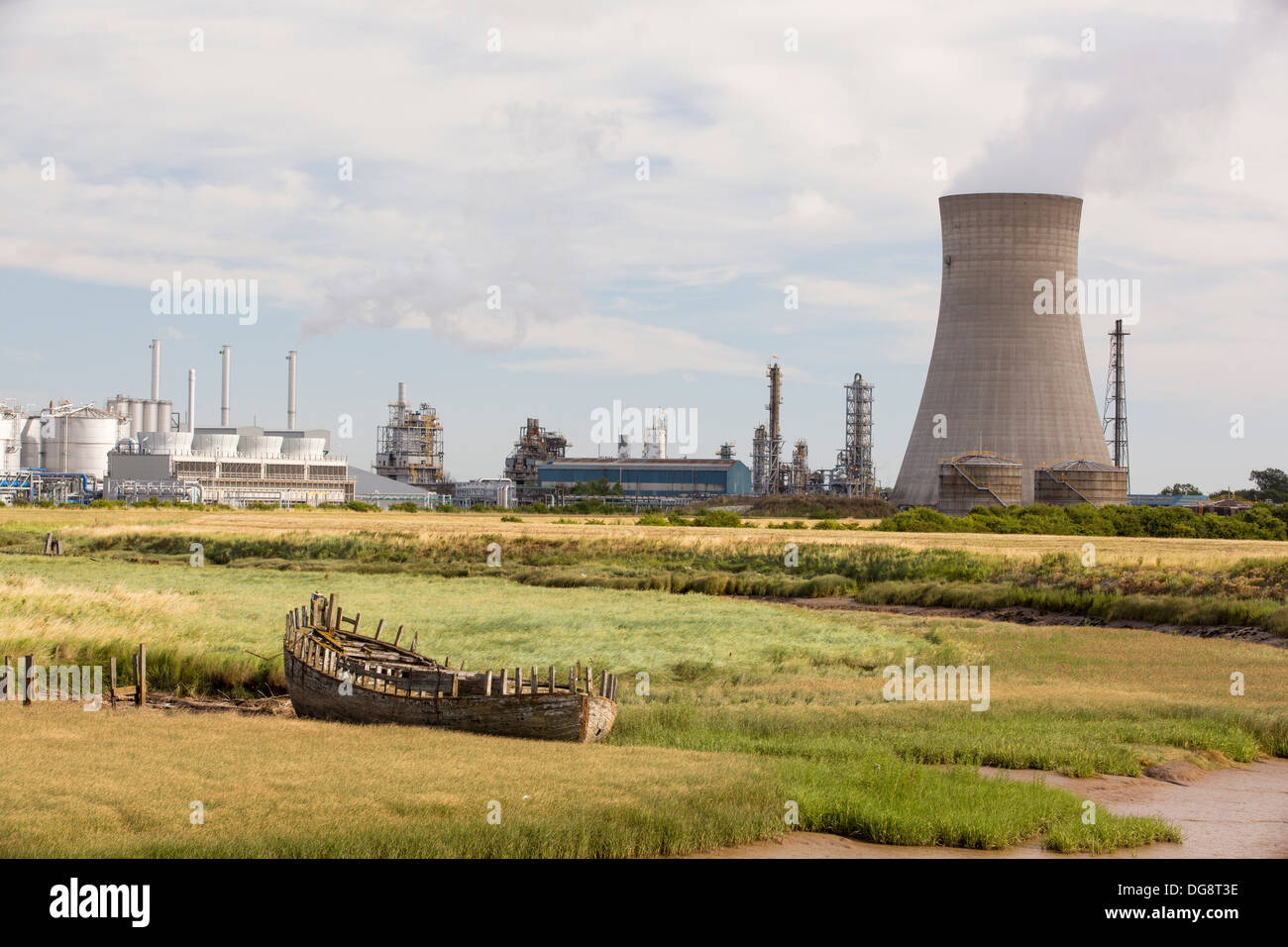 Une centrale électrique au gaz à sel fin sur Humberside. Banque D'Images