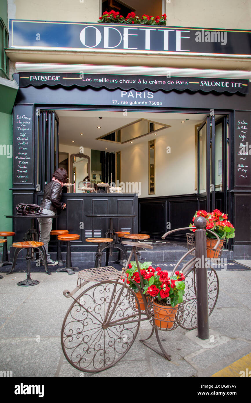 Patisserie Odette dans le Quartier Latin, Paris France Banque D'Images