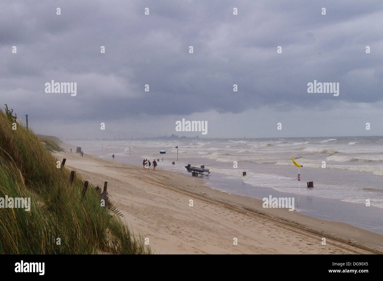 La plage de Bray Dunes à à Dunkerque Banque D'Images