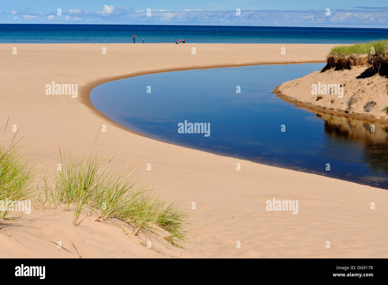 Au train d'entrer dans la baie de la rivière Autrain Autrain Lac Supérieur Michigan USA Banque D'Images
