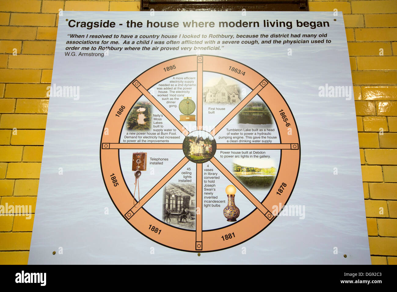 Cragside, Rothbury, Northumberland, la demeure de Lord Armstrong, un ingénieur et inventeur, victorien Banque D'Images