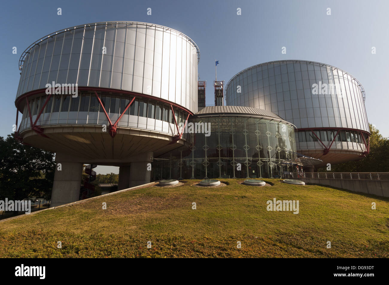 Elk213-1386 France, Alsace, Strasbourg, Cour européenne des Droits de l'Homme Banque D'Images