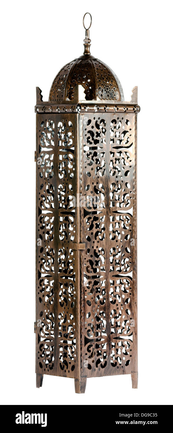 Lanterne marocaine en bronze Banque D'Images