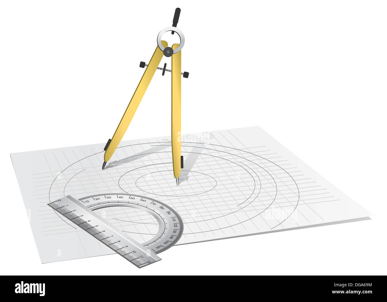 Compas de dessin Banque D'Images
