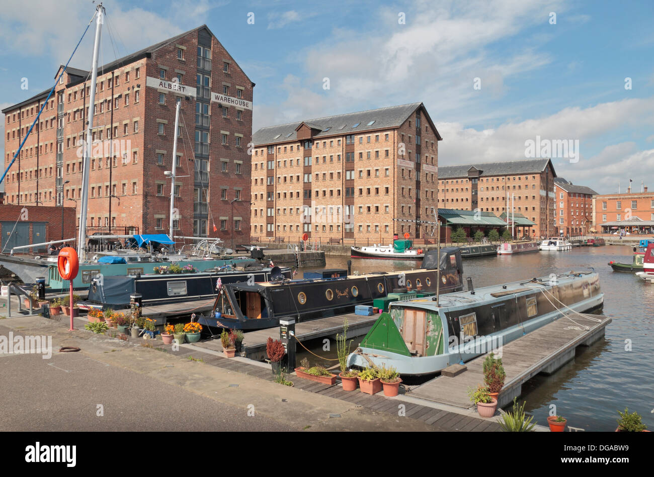 Vue générale du quai Victoria Docks de Gloucester, Gloucestershire, Royaume-Uni Banque D'Images
