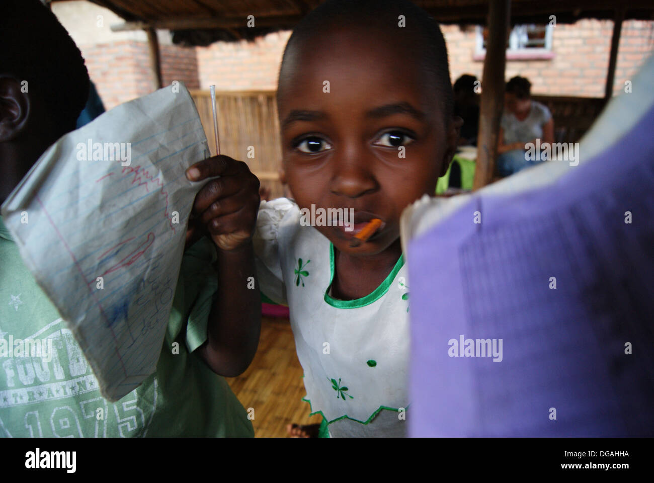 Les écoliers de Nkhata Bay, au Malawi Banque D'Images