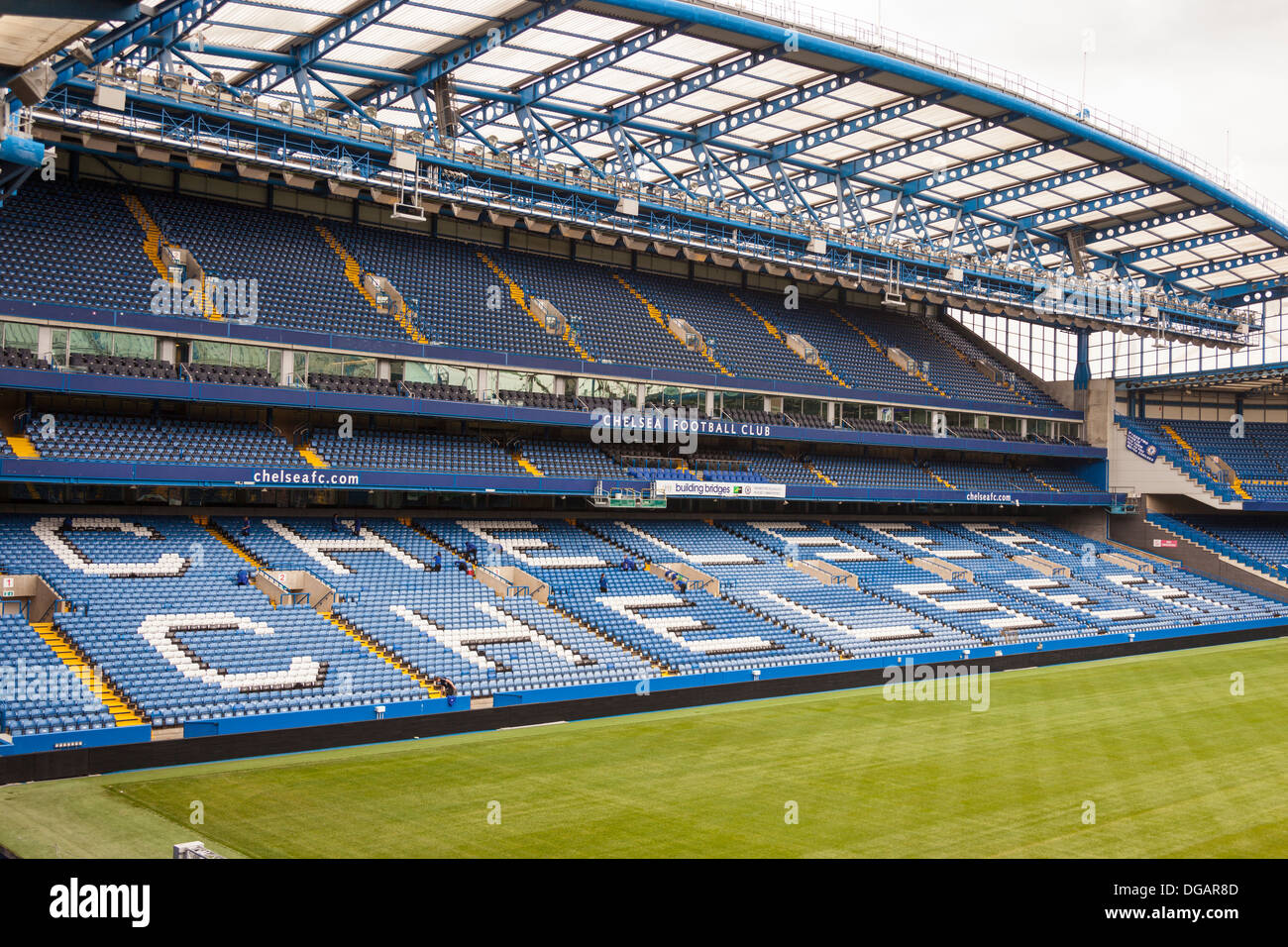 Le stand de l'Ouest, le Club de Football de Chelsea, Stamford Bridge, Chelsea, Londres, Angleterre Banque D'Images