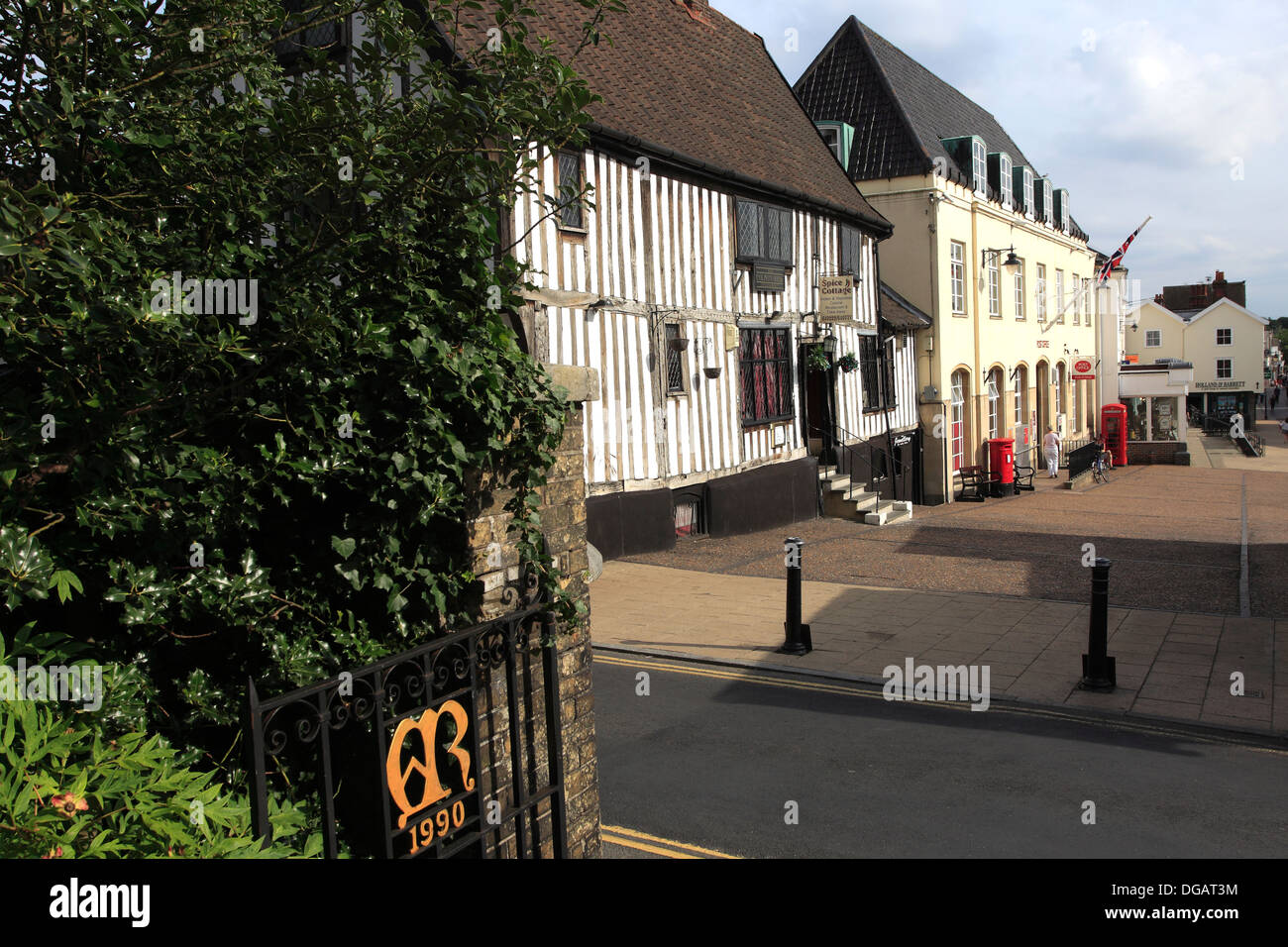 Vue de la ville de marché de Diss, Norfolk, Angleterre, Grande-Bretagne, Royaume-Uni Banque D'Images